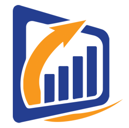 Ícono de gráfico ascendente simbolizando crecimiento empresarial.